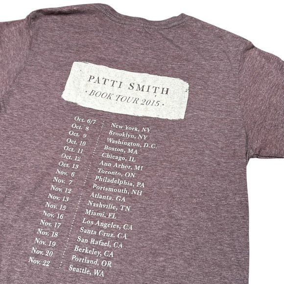 Patti Smith M Train 2015 Book Tour Burgundy T Shirt Mens Medium - Picture 4 of 8
